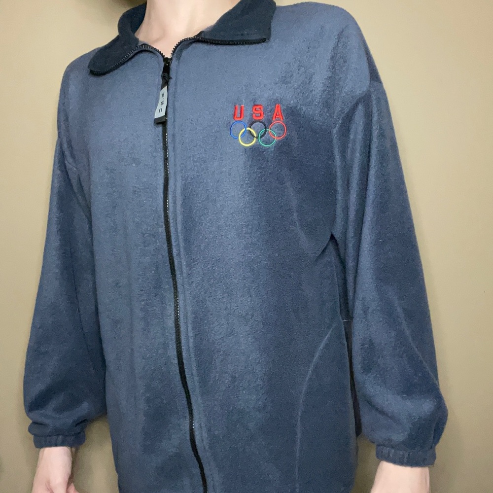 USA Olympic Rings fleece zip up jacket